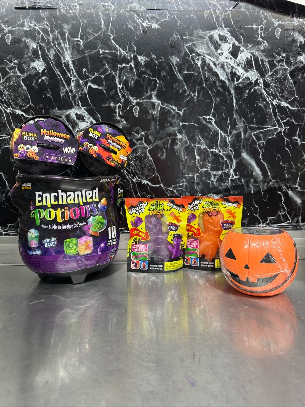 Halloween squishy  Pack - Orange Pumpkin & Purple Potion